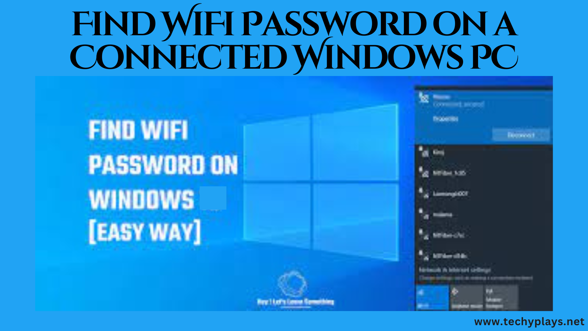 Find WiFi Password on a Connected Windows PC